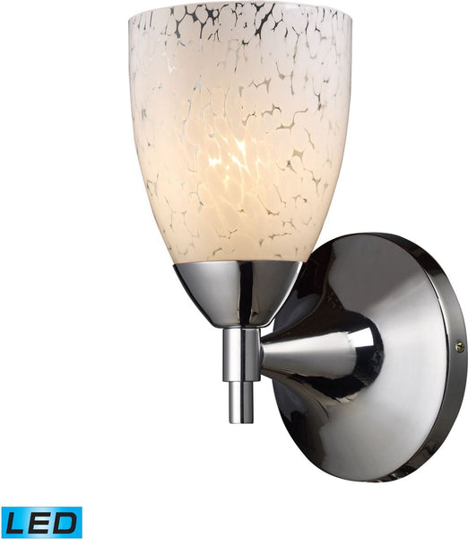 Celina 1 Light Led Sconce In Polished Chrome and Snow White