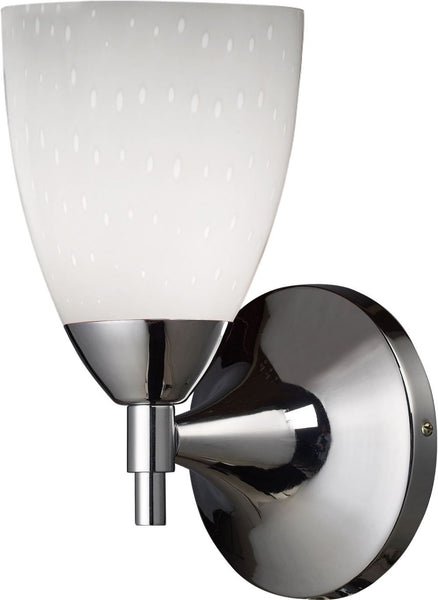 Celina 1 Light Sconce In Polished Chrome and Simple White