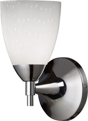 Celina 1 Light Sconce In Polished Chrome and Simple White