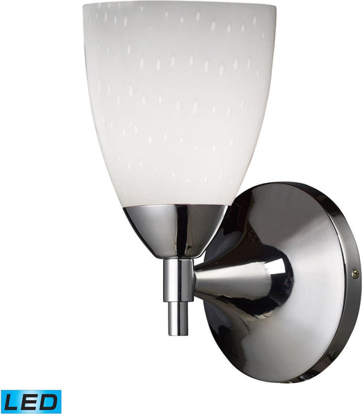 Celina 1 Light Led Sconce In Polished Chrome and Simple White