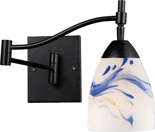 Celina 1 Light Sconce In Dark Rust and Mountain
