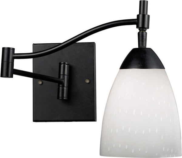 Celina 1 Light Sconce In Dark Rust and Simple White