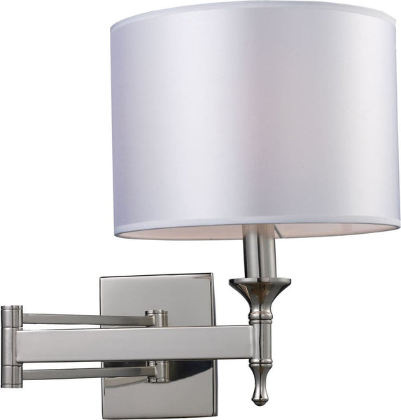Pembroke 1 Light Swingarm Sconce In Polished Nickel
