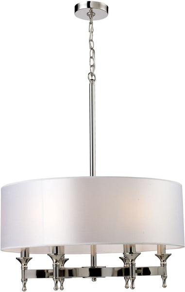 Pembroke 6 Light Chandelier In Polished Nickel