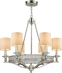 Easton 6 Light Chandelier In Polished Nickel