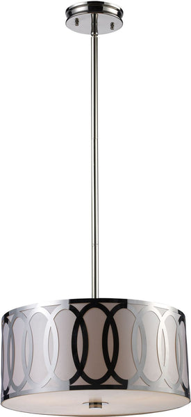 Anastasia 3 Light Pendant In Polished Nickel