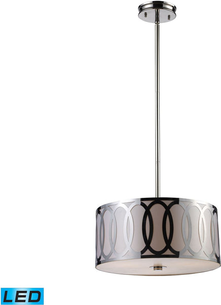 Anastasia 3 Light Led Pendant In Polished Nickel