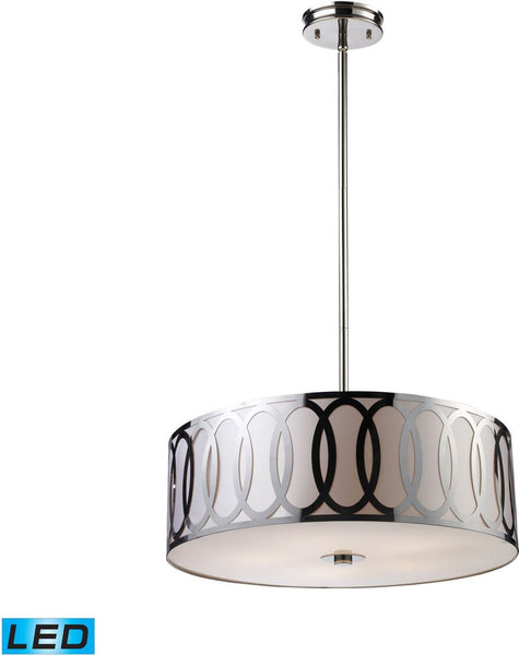 Anastasia 5 Light Led Pendant In Polished Nickel
