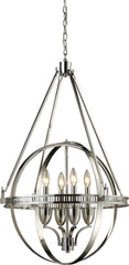 Hemispheres 4 Light Chandelier In Polished Nickel