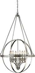 Hemispheres 6 Light Chandelier In Polished Nickel