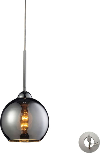 Cassandra 1 Light Pendant In Polished Chrome With Adapter Kit