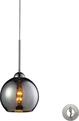 Cassandra 1 Light Pendant In Polished Chrome With Adapter Kit