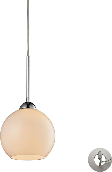 Cassandra 1 Light Pendant In Polished Chrome With Adapter Kit