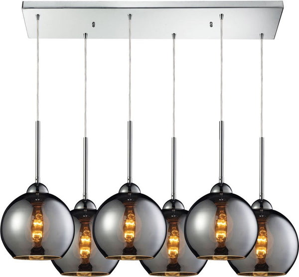 Cassandra 6 Light Pendant In Polished Chrome