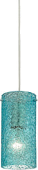 Ice Fragments 1 Light Pendant In Satin Nickel and Aqua Glass