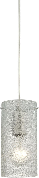 Ice Fragments 1 Light Pendant In Satin Nickel and Clear Glass