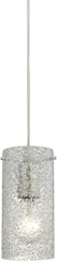 Ice Fragments 1 Light Pendant In Satin Nickel and Clear Glass