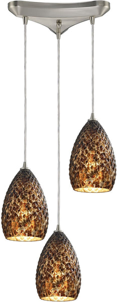 Geval 3 Light Pendant In Satin Nickel