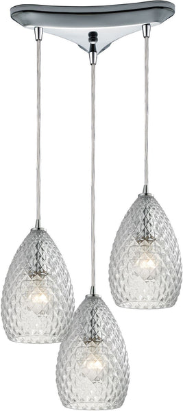 Geval 3 Light Pendant In Polished Chrome