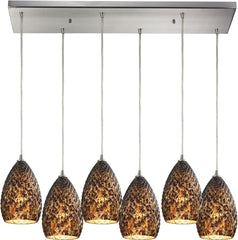 Geval 6 Light Pendant In Satin Nickel