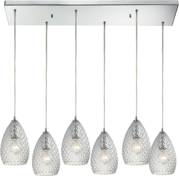Geval 6 Light Pendant In Polished Chrome