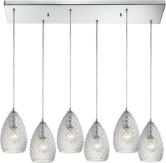 Geval 6 Light Pendant In Polished Chrome