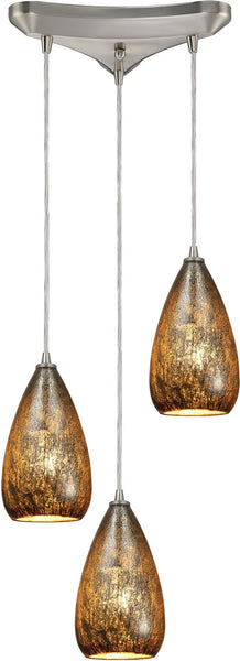 Karma 3 Light Pendant In Satin Nickel