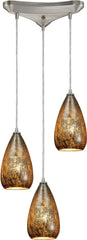 Karma 3 Light Pendant In Satin Nickel