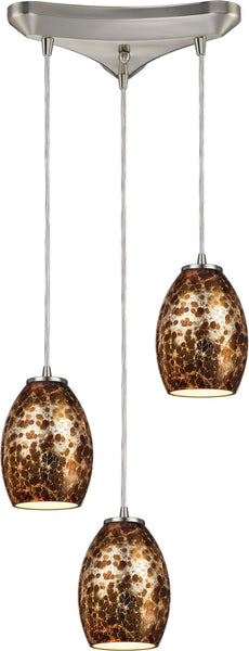 Venture 3 Light Pendant In Satin Nickel