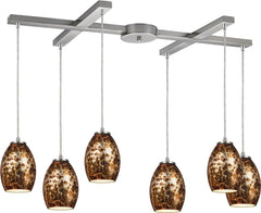 Venture 6 Light Pendant In Satin Nickel
