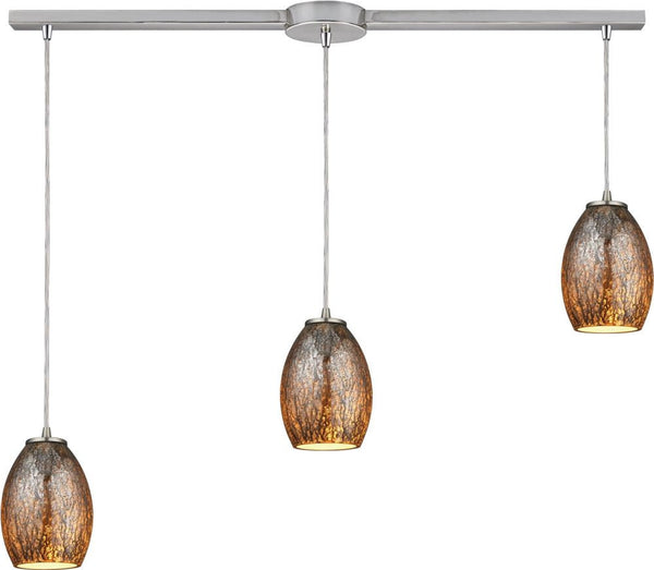 Venture 3 Light Pendant In Satin Nickel
