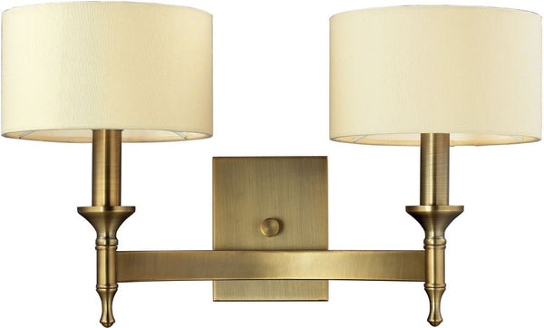 Pembroke 2 Light Wall Sconce In Brushed Antique Brass