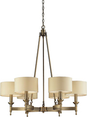 Pembroke 6 Light Chandelier In Brushed Antique Brass