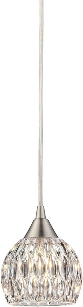 Kersey 1 Light Pendant In Satin Nickel