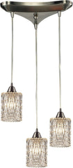 Kersey 3 Light Pendant In Satin Nickel