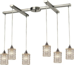 Kersey 6 Light Pendant In Satin Nickel