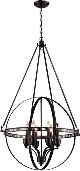 Hemispheres 6 Light Pendant In Oil Rubbed Bronze