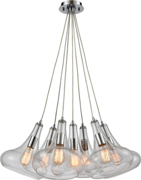 Orbital 7 Light Pendant In Polished Chrome