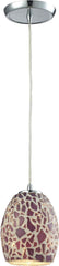 Glass Mosaic 1 Light Pendant In Polished Chrome