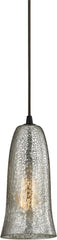 Hammered Glass 1 Light Pendant In Oil Rubbed Bronze