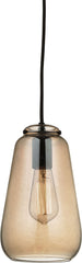 Orbital 1 Light Pendant In Oil Rubbed Bronze and Amber Teak Glass