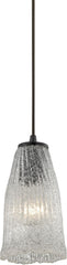 Hand Formed Glass 1 Light Pendant In Oil Rubbed Bronze
