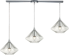 Geometrics 3 Light Pendant In Polished Chrome
