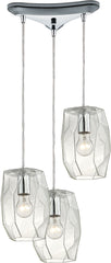 Geometrics 3 Light Pendant In Polished Chrome