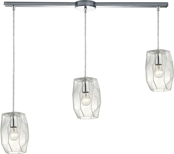 Geometrics 3 Light Pendant In Polished Chrome