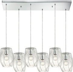 Geometrics 6 Light Pendant In Polished Chrome