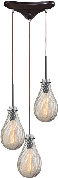 Cirrus 3 Light Pendant In Satin Nickel