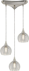 Kersey 3 Light Pendant In Satin Nickel