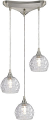 Kersey 3 Light Pendant In Satin Nickel