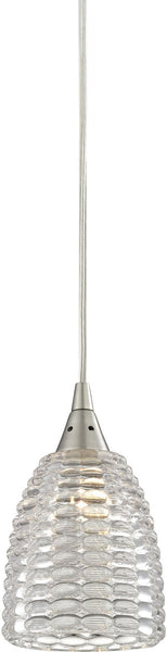 Kersey 1 Light Pendant In Satin Nickel